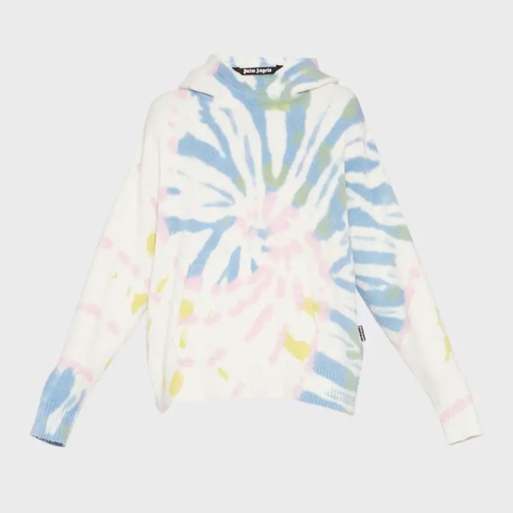 PALM ANGELS Knit Tie-Dye Hoodie